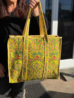 The Cottage Collection | Golden Fleur Tote Bag