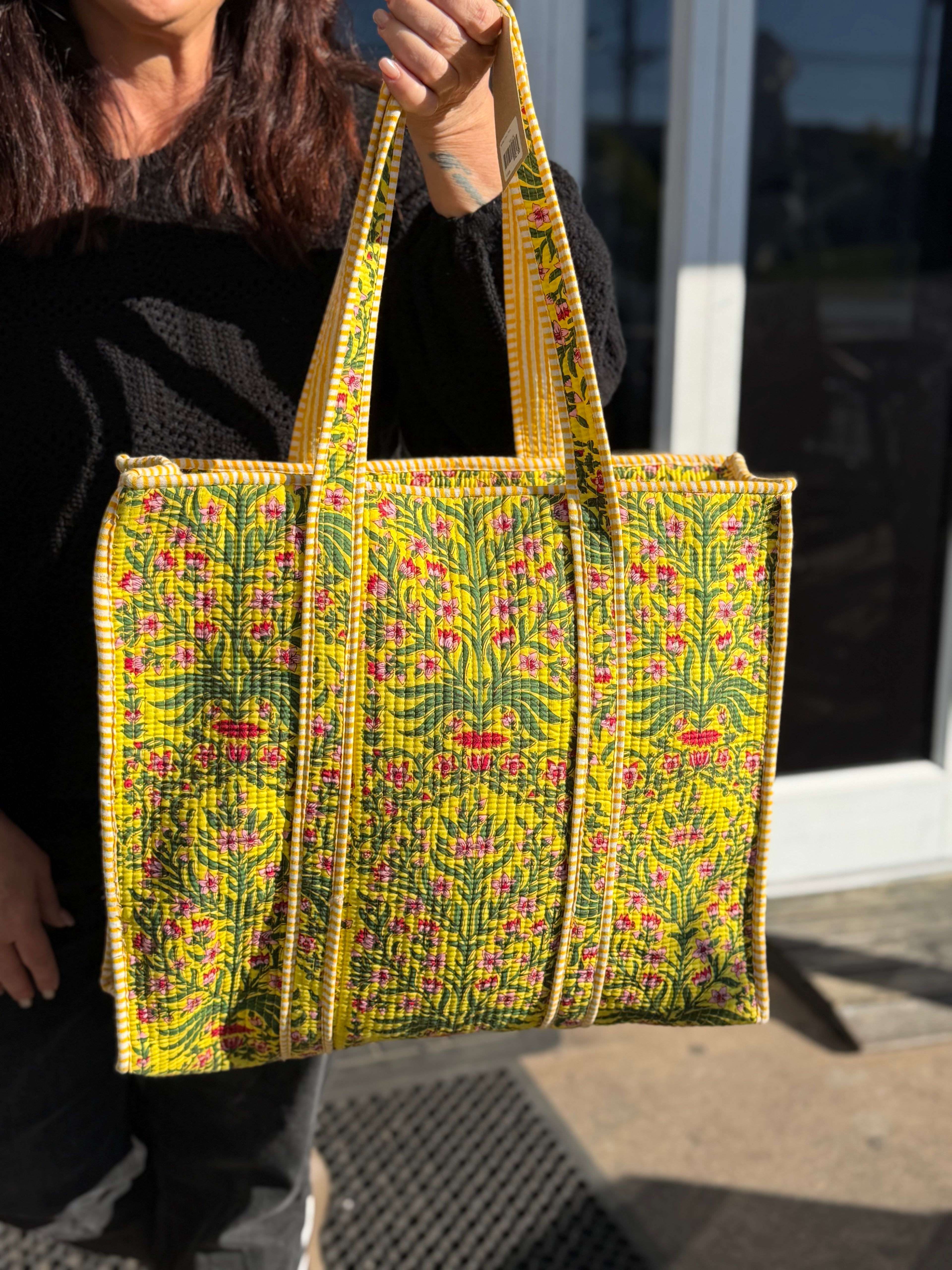 The Cottage Collection | Golden Fleur Tote Bag