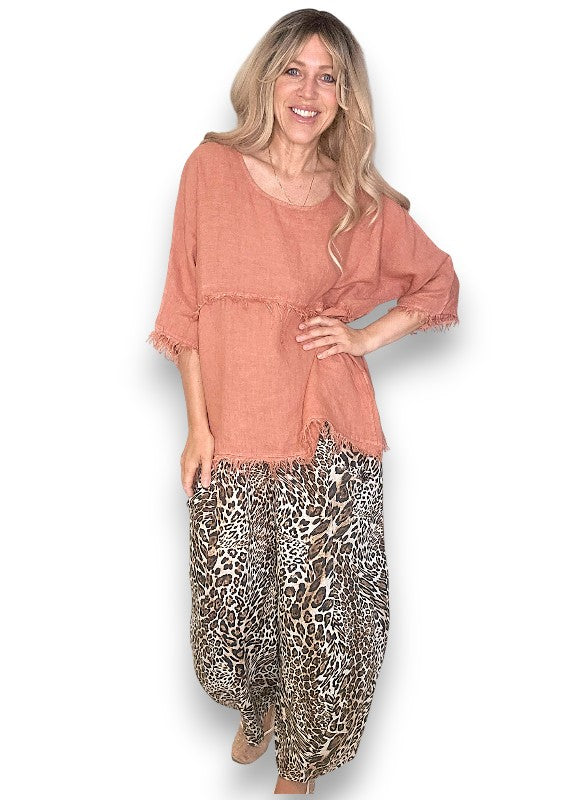 Helga May | Brick La Mer Fray Tunic