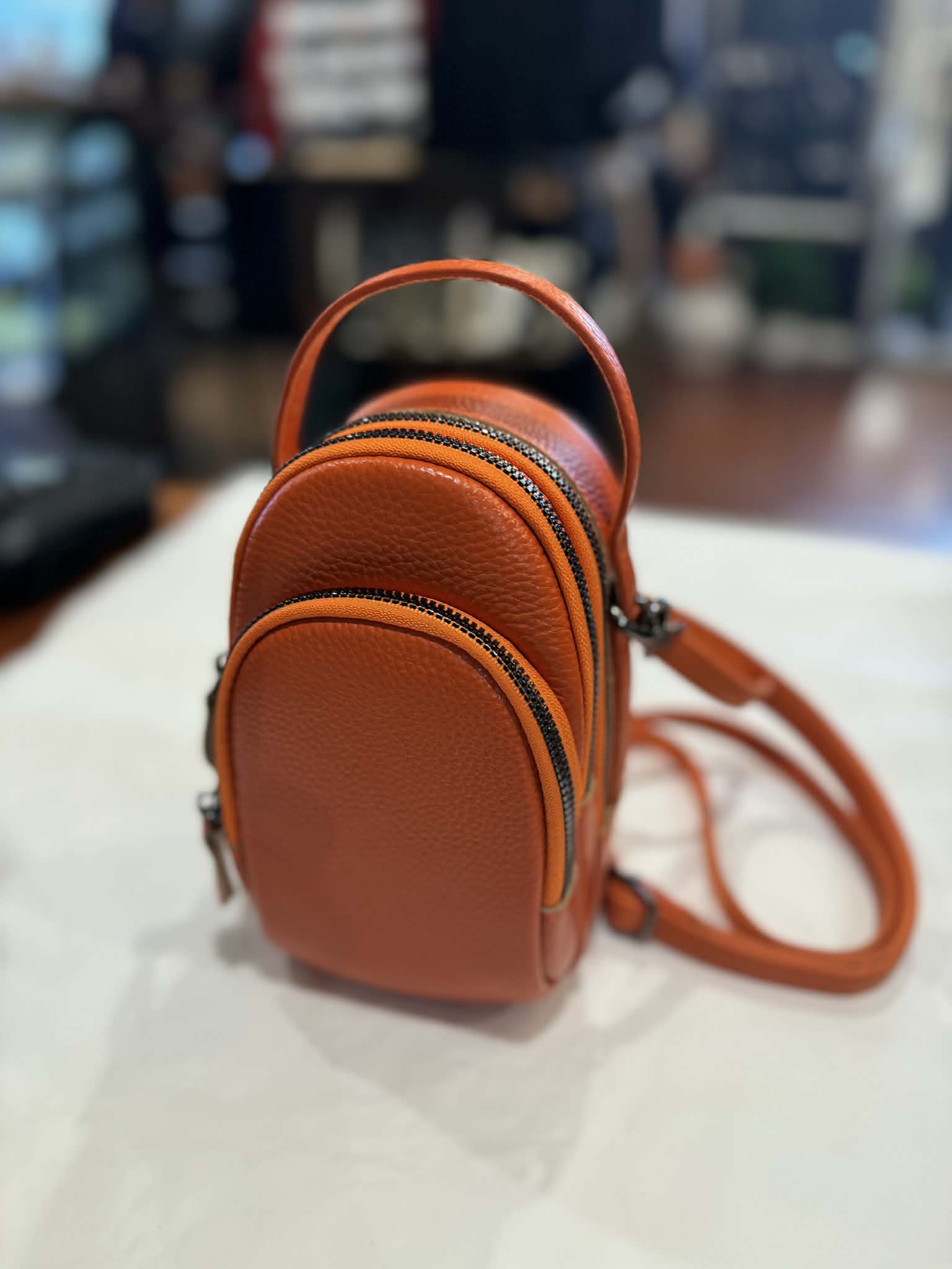 The Cottage Collection | Sasha Handbag - Tangerine