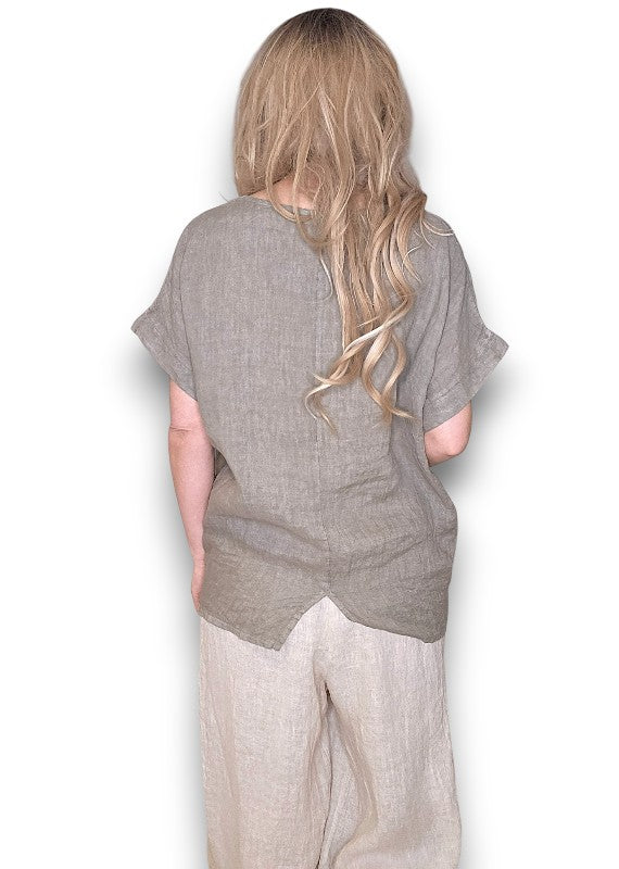Helga May | Split Back River Top - Mocha