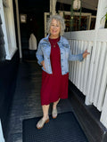 The Cottage Collection | Yvette Dress - Burgandy