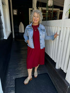 The Cottage Collection | Yvette Dress - Burgandy