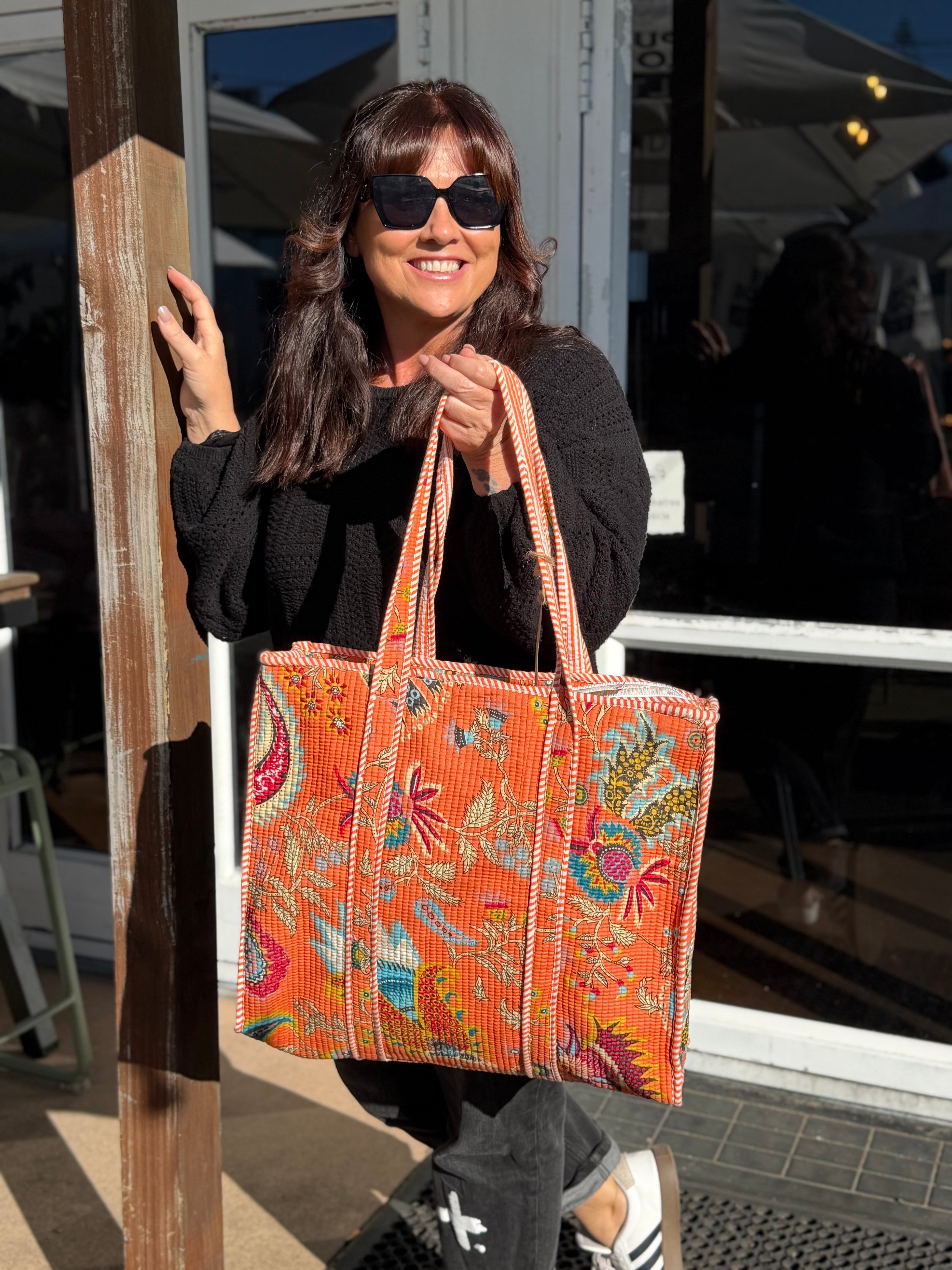 The Cottage Collection | Tangerine Dream Tote Bag