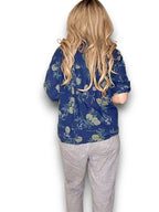 Helga May | Navy Dolly Lemon Top