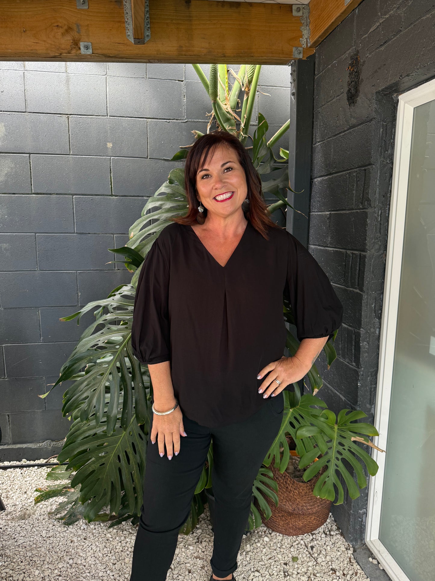 The Cottage Collection | Orchid Top - Black