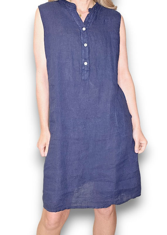 Helga May | Navy Coastal Midi Tank Dress