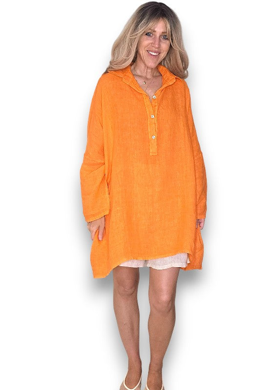 Helga May | Bright Orange Coastal Tunic