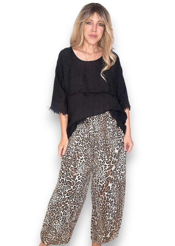 Helga May | Black La Mer Fray Tunic