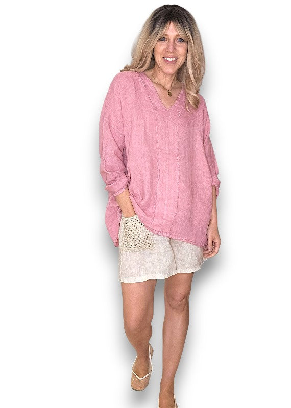 Helga May | Antique Berry Coastal Fray Tunic