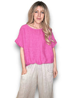 Helga May | Split Back River Top - Hot Pink