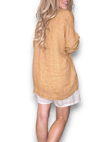 Helga May | Caramel Coastal Fray Tunic