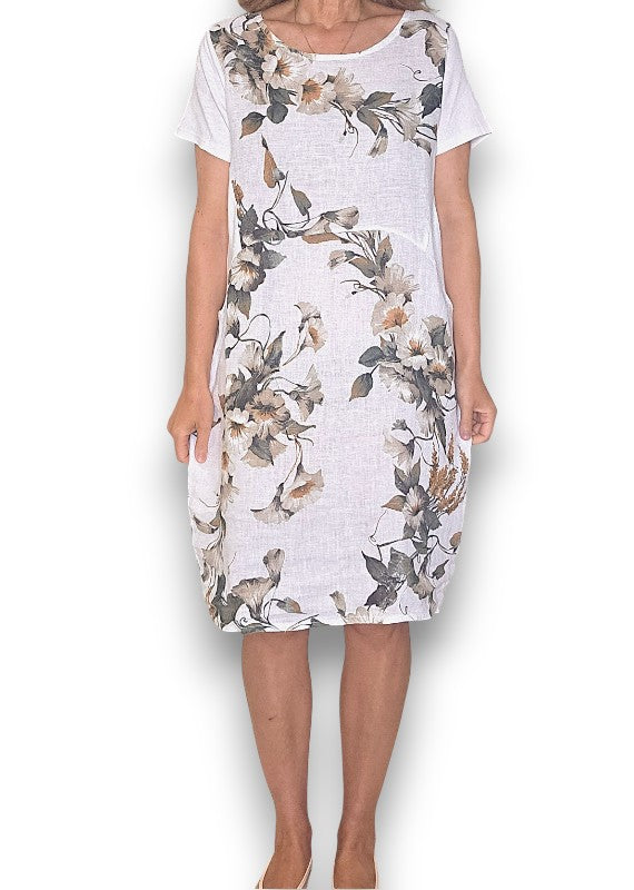 Helga May | White Trumpet Jungle Dress