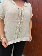 The Cottage Collection | Chloe Linen Top - Natural