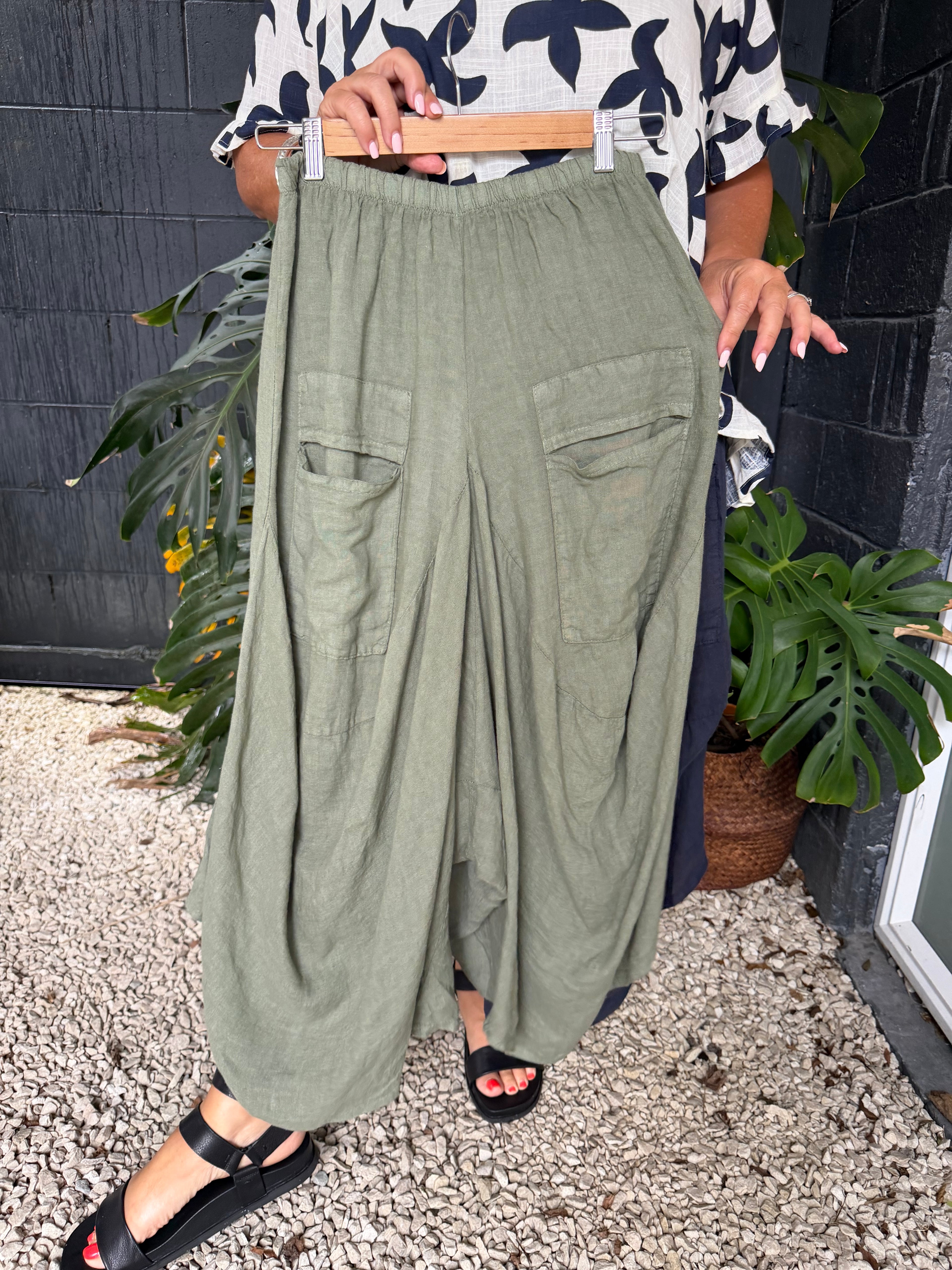 Helga May |Forest Normandie Linen pants