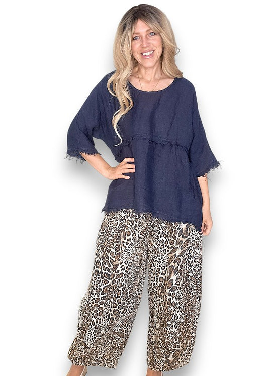 Helga May | Navy La Mer Fray Tunic