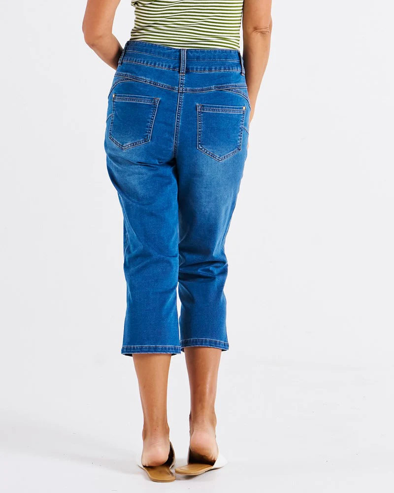 Betty Basics | True Blue - Alessi Crop Jeans