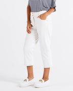 Betty Basics | White - Alessi Crop Jeans