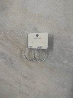 The Cottage Collection | Non-Tarnish Large Double Hoop Earrings - Silver
