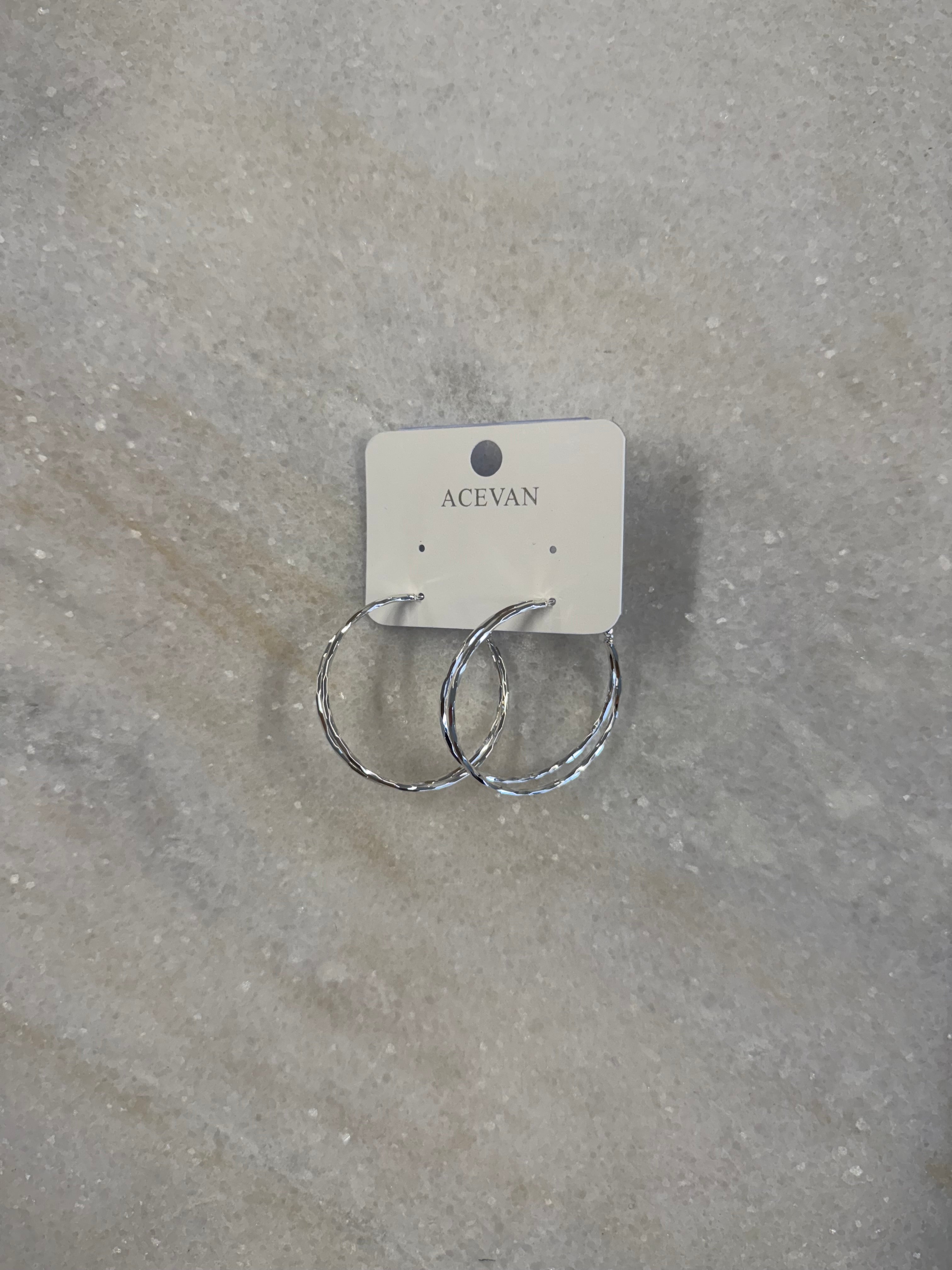 The Cottage Collection | Non-Tarnish Large Double Hoop Earrings - Silver
