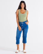Betty Basics | True Blue - Alessi Crop Jeans