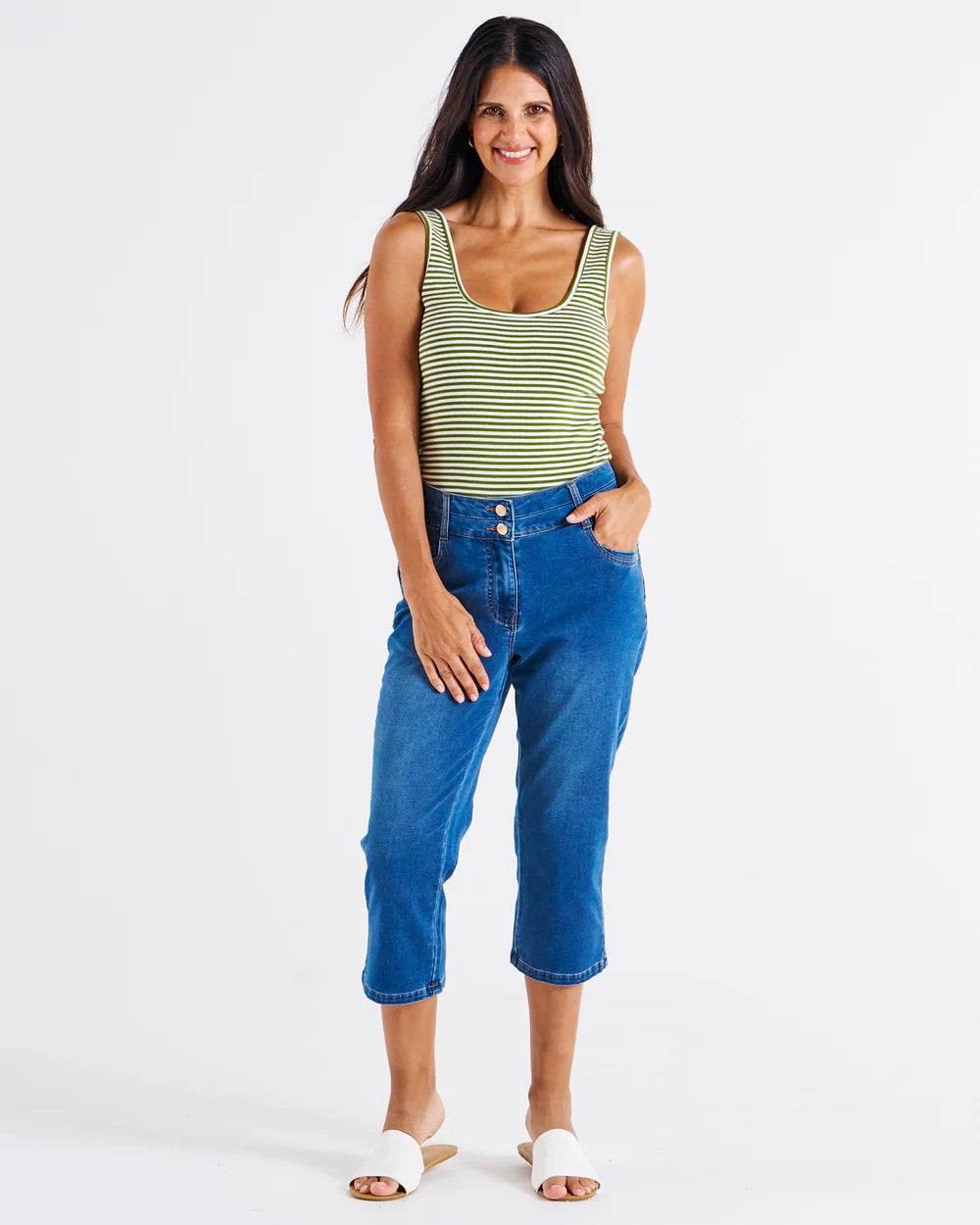 Betty Basics | True Blue - Alessi Crop Jeans