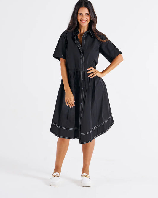 Betty Basics | Denver Cotton Dress - Black