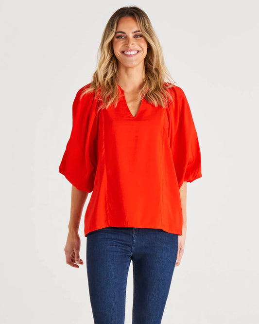 Betty Basics | Julia Blouse - Cherry Tomato