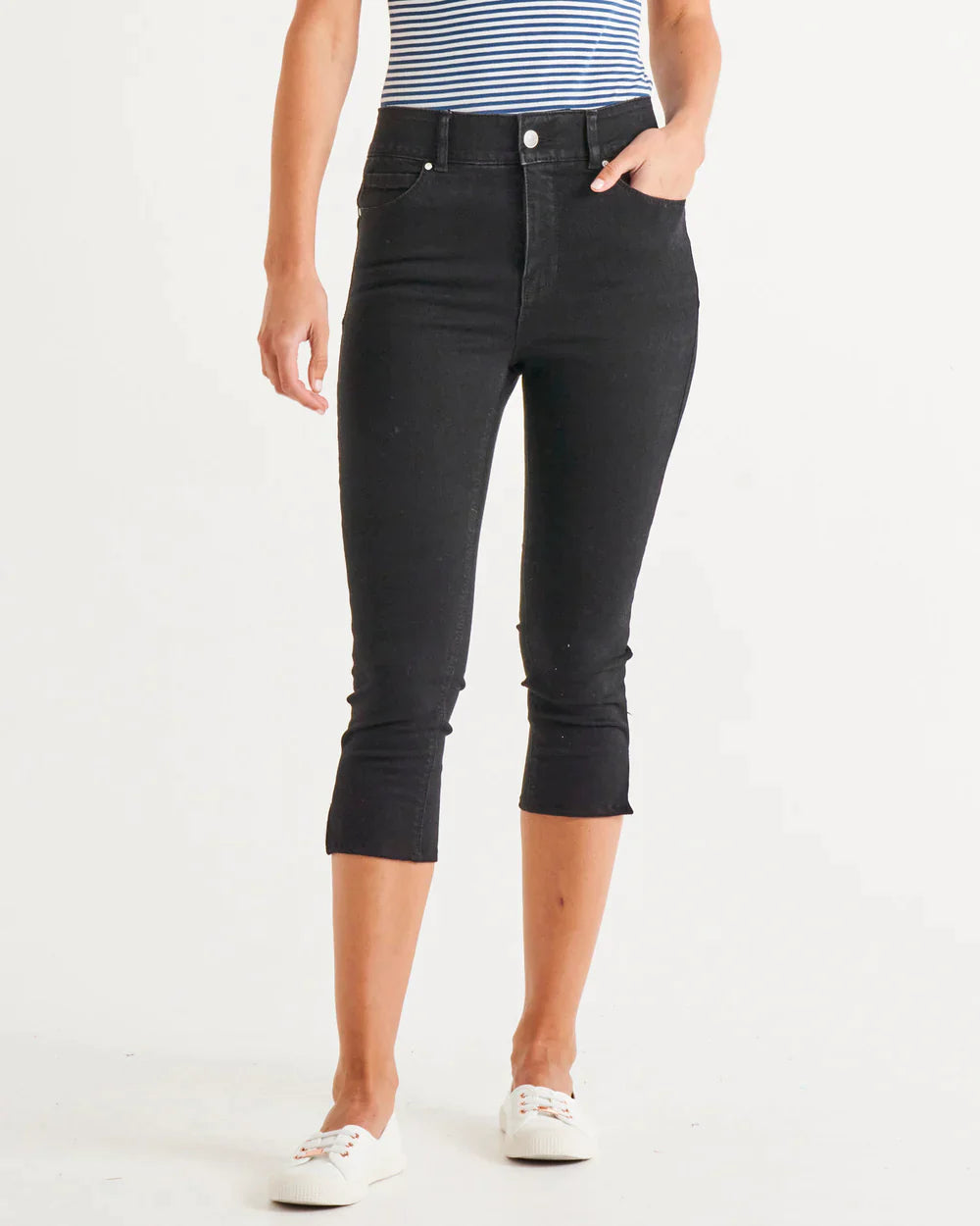 Betty Basics | Black - Camila Crop Jeans