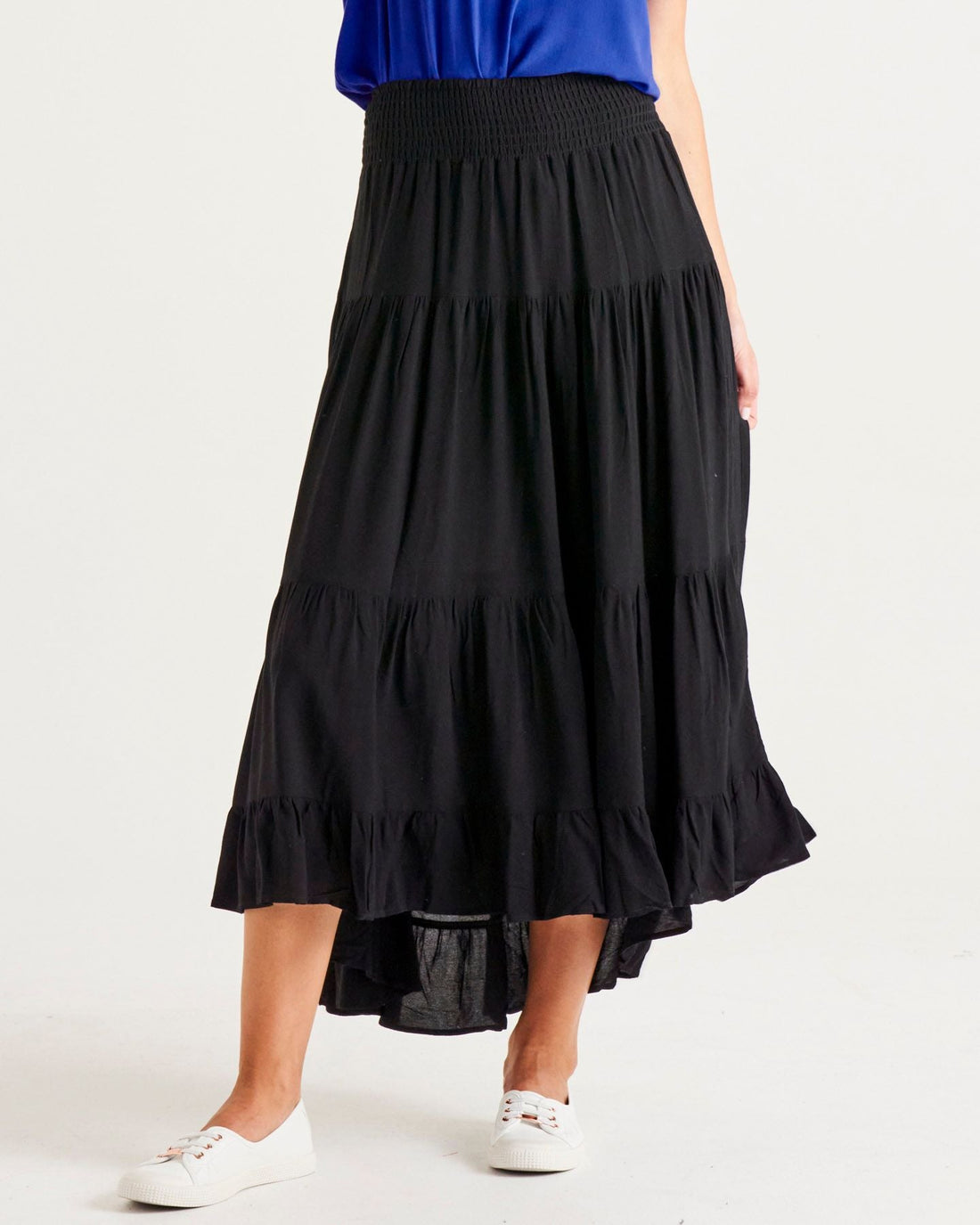 Betty Basics | Black Ibiza Tiered Skirt – The Cottage Collection