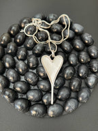 The Cottage Collection | Brushed Heart Necklace - Silver