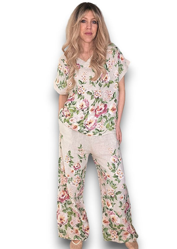 Helga May | Beige Ruby Blossom Top