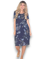 Helga May | Navy Trumpet Jungle Dress