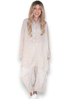 Helga May | Beige Pinstripe Coastal Tunic