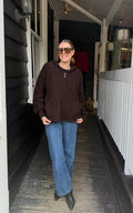 Helga May | Chenille Hoodie - Drk Coffee