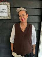 The Cottage Collection | Verity Vest - Chocolate
