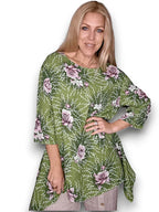 Helga May | Green Bridal Rose Top