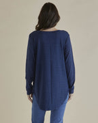 Betty Basics | Megan Long Sleeve - Blue Stripe