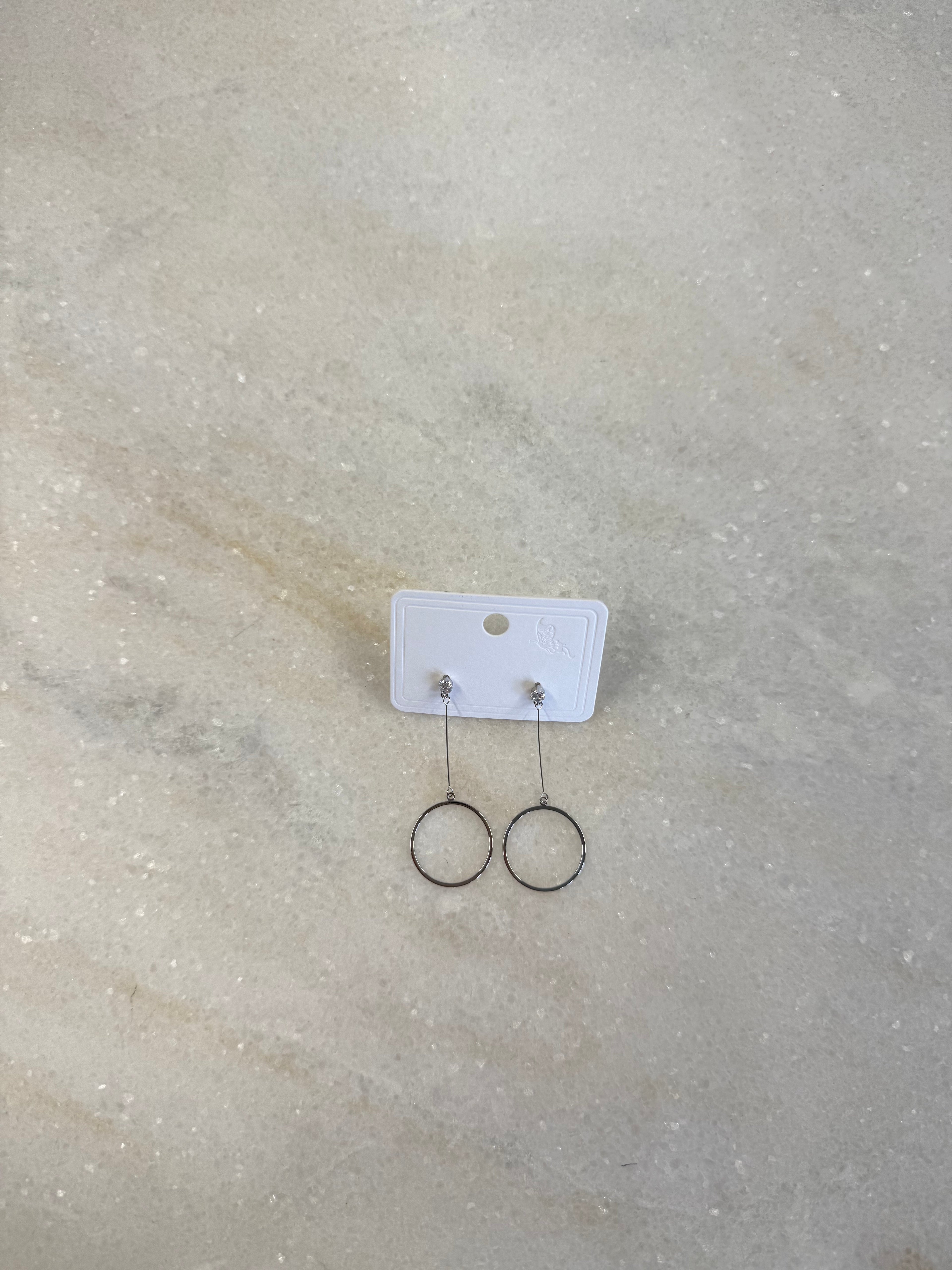 The Cottage Collection | Non-Tarnish Amber Earrings - Silver