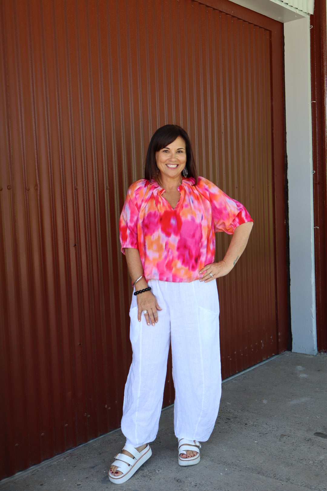 Betty Basics | Joanne Blouse - Floral Abstract