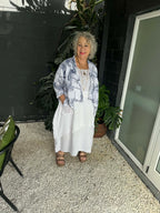 Helga May | White French Toille Angled Cover Up