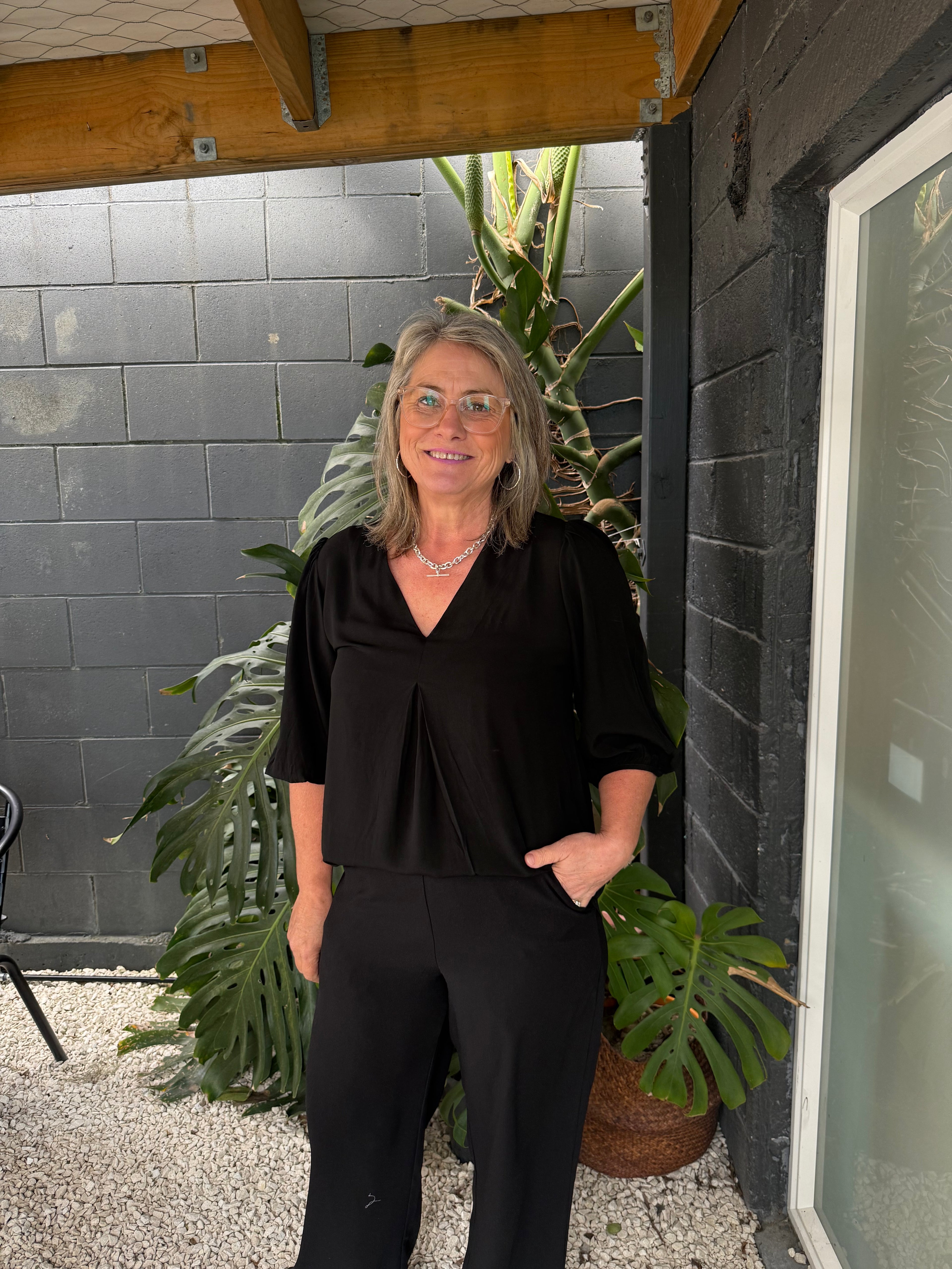 The Cottage Collection | Orchid Top - Black