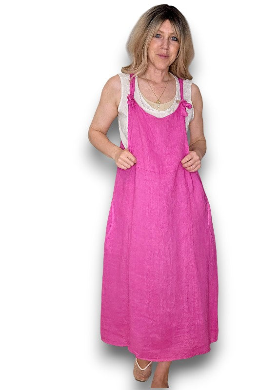 Helga May | Pinny Dress - Hot Pink