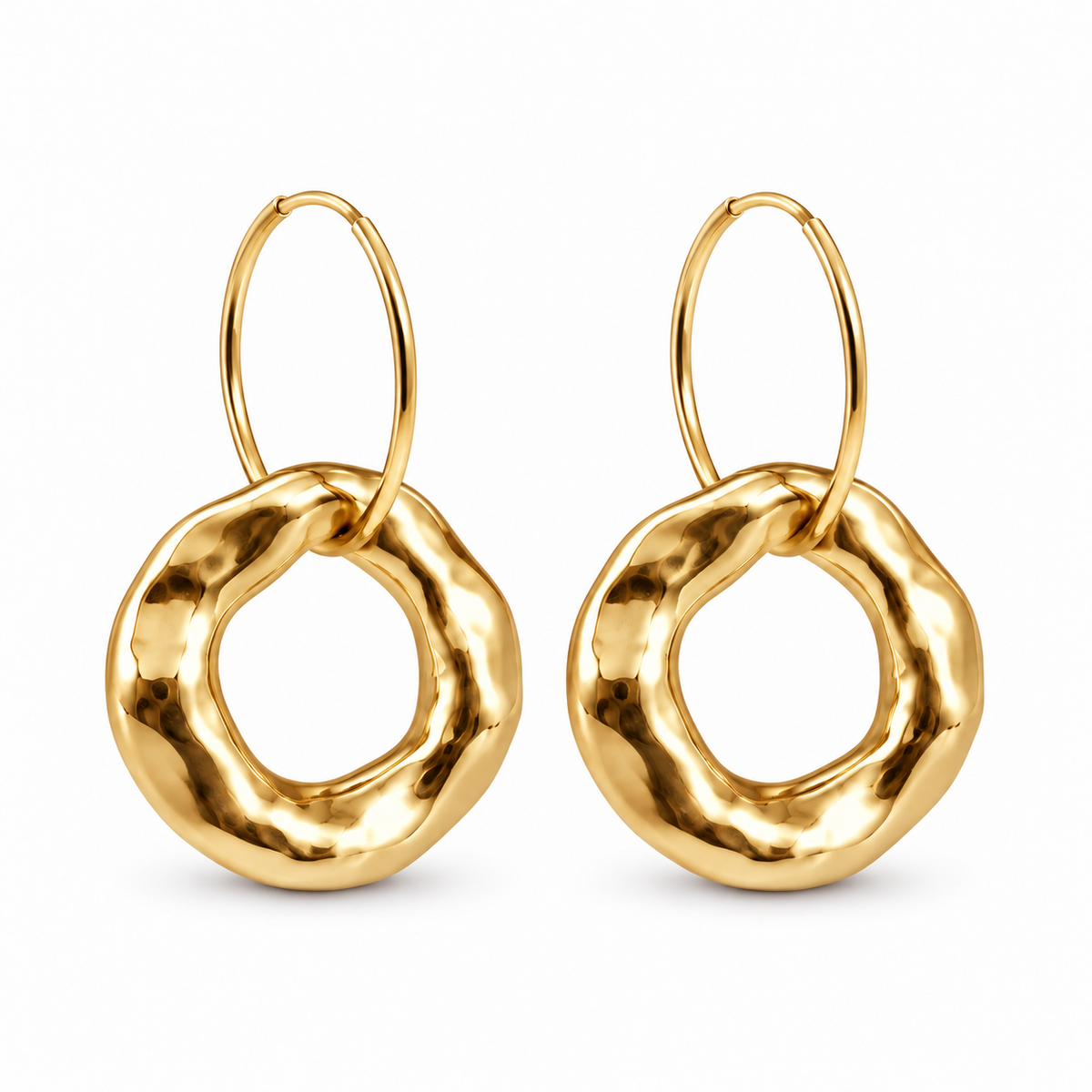 The Cottage Collection - Double Happy Earrings - Gold