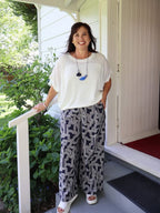 Betty Basics | Zander Pant - Navy Geo