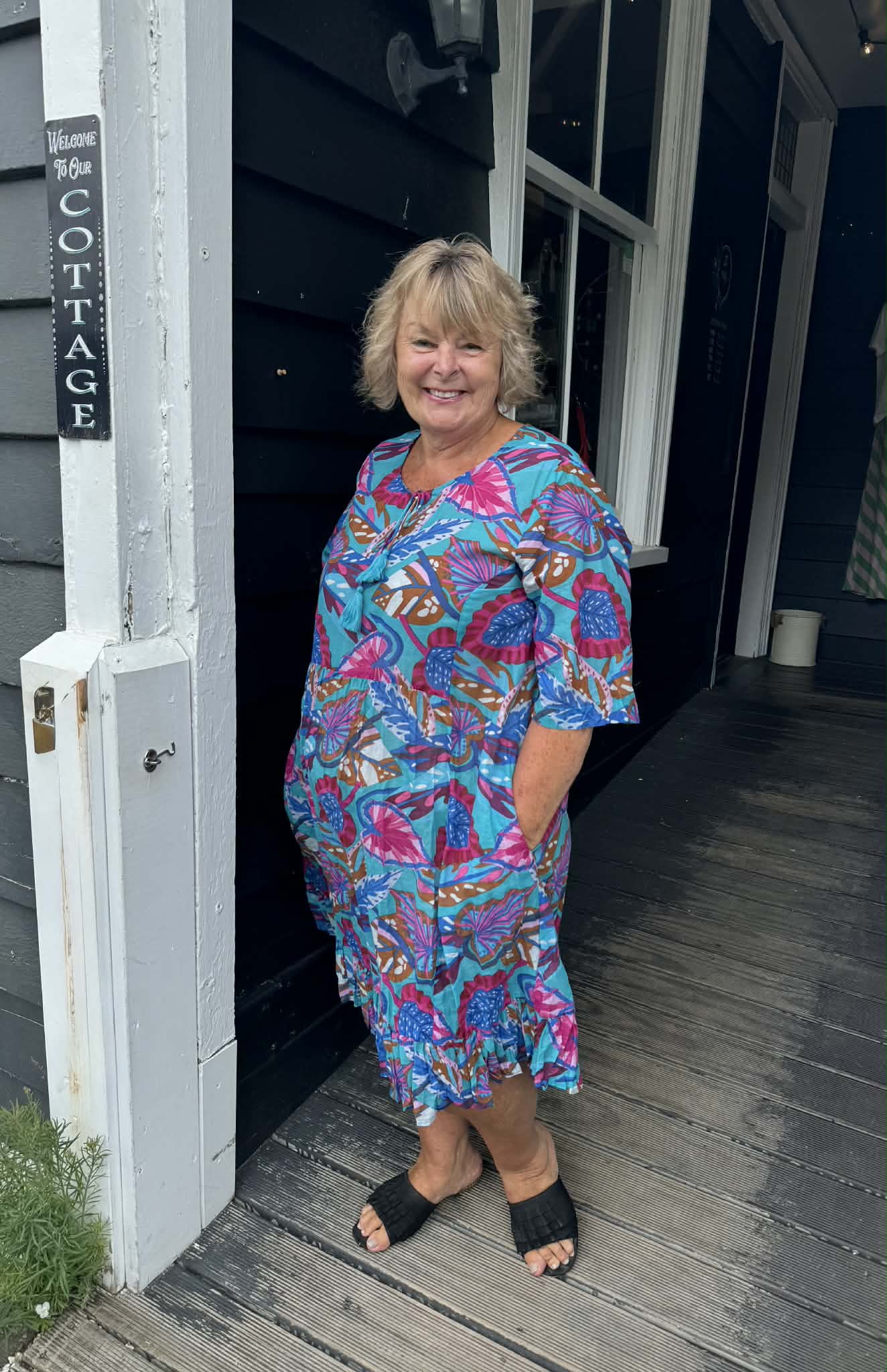 Orientique |Charli Tassel Tie Dress - Trop Mad Blue