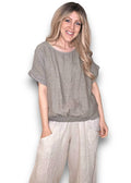 Helga May | Split Back River Top - Mocha