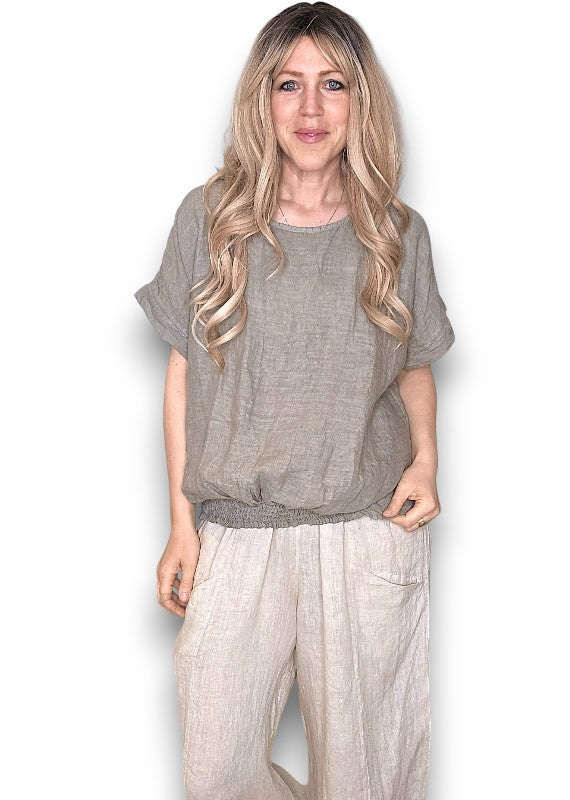 Helga May | Split Back River Top - Mocha