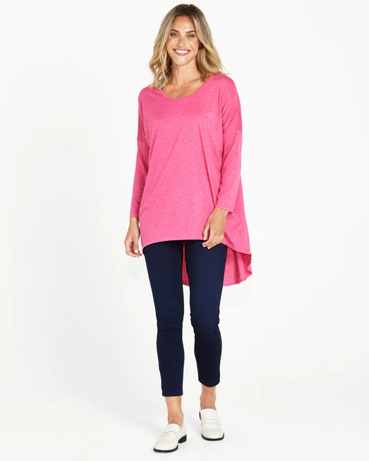 Betty Basics | Pink Marle - Celeste Tunic Tee