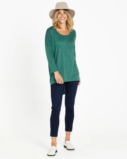 Betty Basics | Green Marle - Celeste Tunic Tee